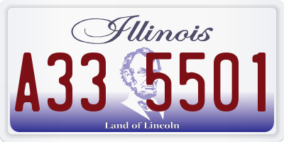 IL license plate A335501