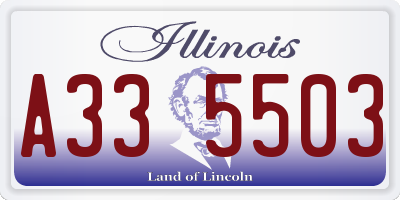 IL license plate A335503