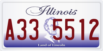 IL license plate A335512