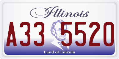 IL license plate A335520