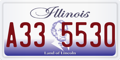 IL license plate A335530