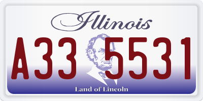IL license plate A335531