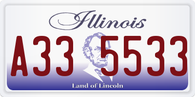 IL license plate A335533