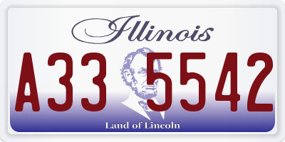 IL license plate A335542