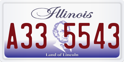 IL license plate A335543