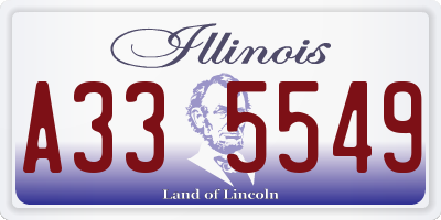 IL license plate A335549