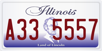 IL license plate A335557