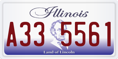 IL license plate A335561