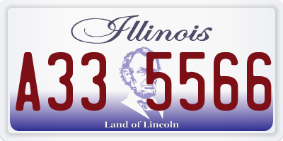 IL license plate A335566