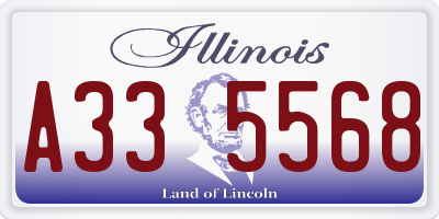 IL license plate A335568