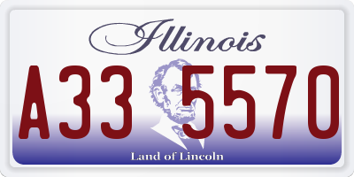 IL license plate A335570