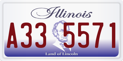 IL license plate A335571