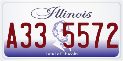 IL license plate A335572