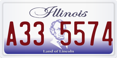 IL license plate A335574