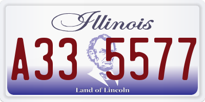 IL license plate A335577