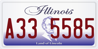 IL license plate A335585