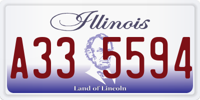 IL license plate A335594