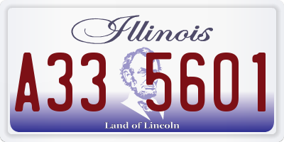 IL license plate A335601