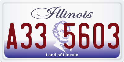 IL license plate A335603