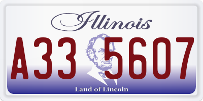 IL license plate A335607