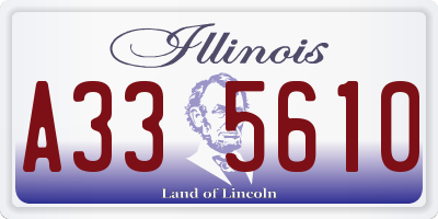 IL license plate A335610