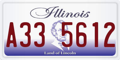 IL license plate A335612