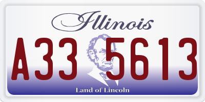 IL license plate A335613