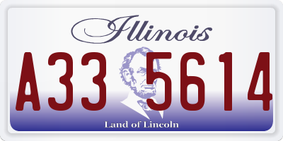 IL license plate A335614