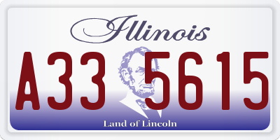 IL license plate A335615