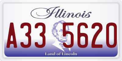 IL license plate A335620
