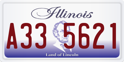 IL license plate A335621