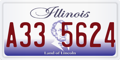 IL license plate A335624