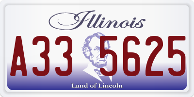 IL license plate A335625