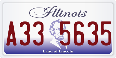 IL license plate A335635