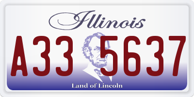 IL license plate A335637