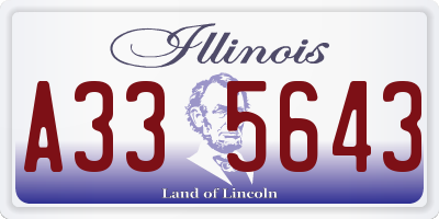 IL license plate A335643