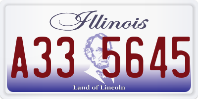 IL license plate A335645