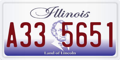 IL license plate A335651
