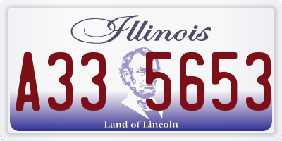 IL license plate A335653