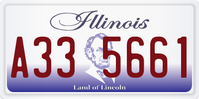 IL license plate A335661