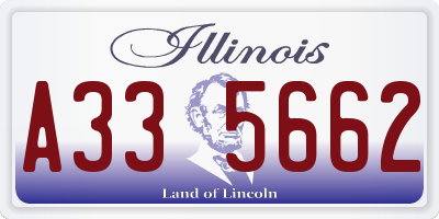 IL license plate A335662