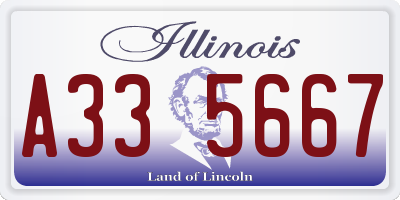 IL license plate A335667