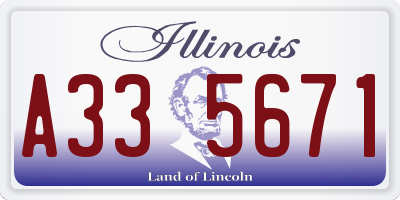IL license plate A335671