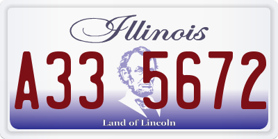 IL license plate A335672