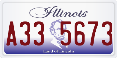 IL license plate A335673