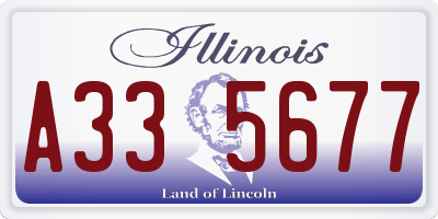 IL license plate A335677