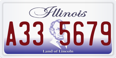 IL license plate A335679
