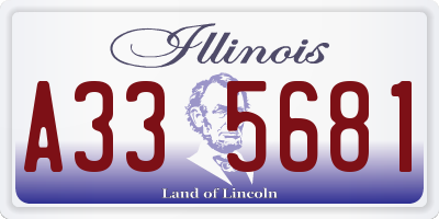 IL license plate A335681