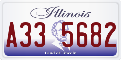 IL license plate A335682