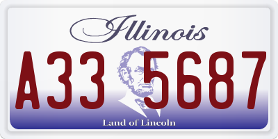 IL license plate A335687